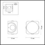 4222/8WL HIGHTECH ODL21 333 черн/металл Настенный светильник IP54 LED 8W 716Лм 3200K 70° MIKO — изображение 2