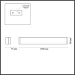 4293/40WL HIGHTECH ODL22 439 белый/металл Настенный светильник IP20 LED 40W 3578Лм 3000K FRAMANT