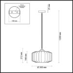 4746/1 PENDANT ODL21 409 дымчатый/черный Подвес E27 60W BINGA — изображение 2