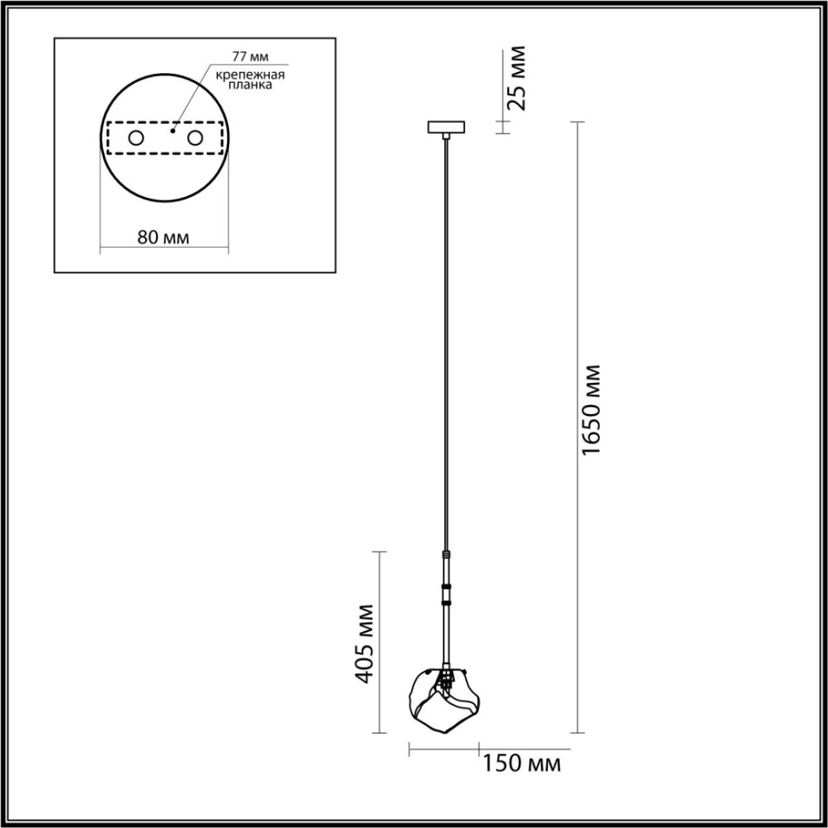 4789/1 LOFT ODL21 421 черный/золотой/прозрачный Подвес G9 1*40W STONO — изображение 2