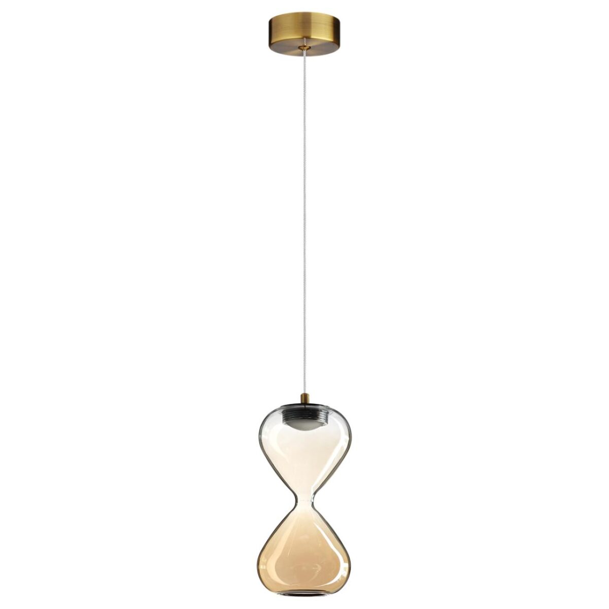 c5df2e6a9c55944e3a80cc743880f18d 5093/4L PENDANT ODL25 357 античн.бронза/прозрачн./янтарный градиент/металл/стекло Подвес LED 4W 4000K 388Лм GLESSI — изображение 1