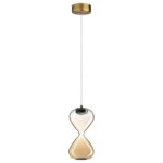 5093/4L PENDANT ODL25 357 античн.бронза/прозрачн./янтарный градиент/металл/стекло Подвес LED 4W 4000K 388Лм GLESSI