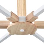 8095/6C MODERNI LN26 340 белый/белый металл, дерево/металл Люстра потолочная Е27 6*60W 220V COLANGE — изображение 2