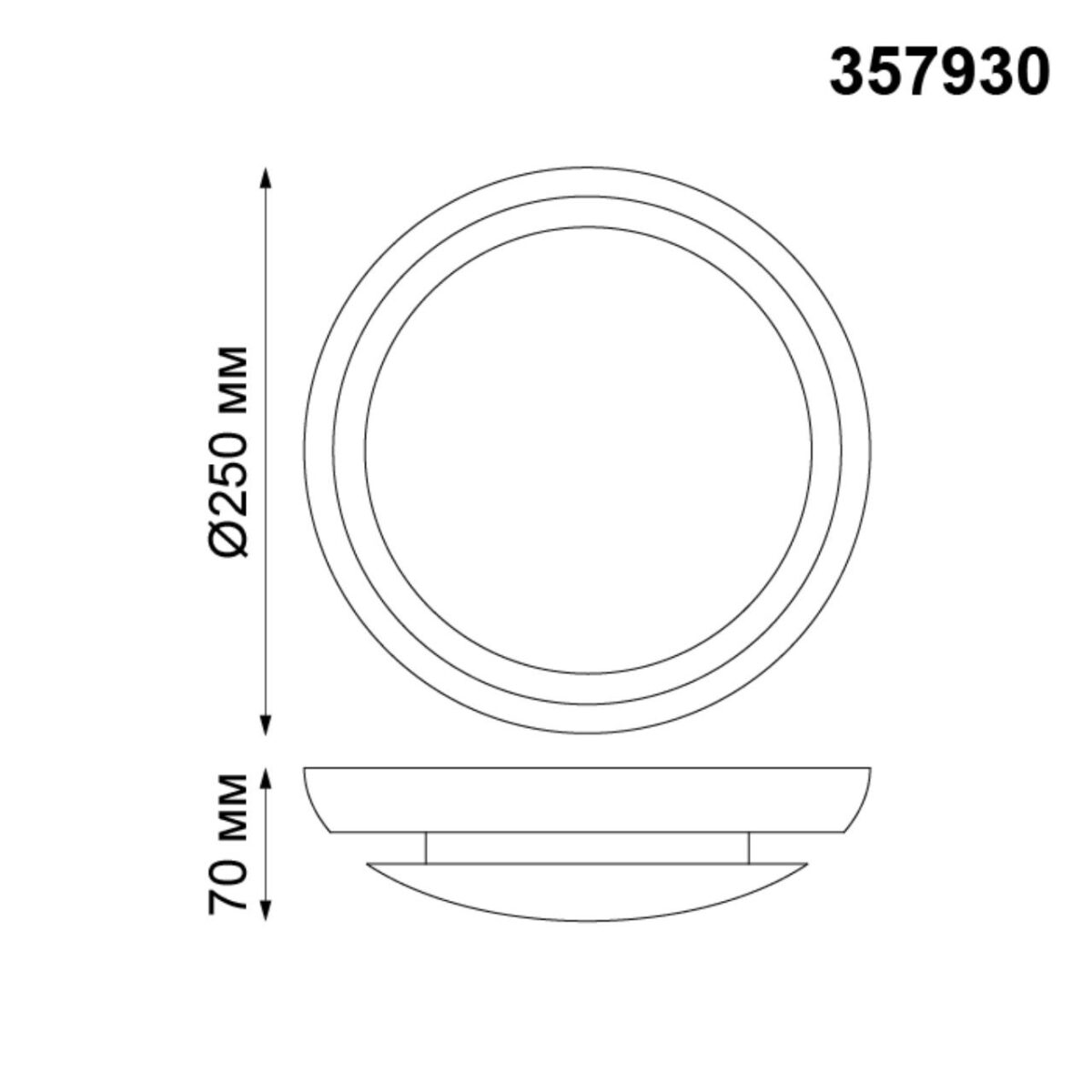 357930 OVER NT19 133 белый гипс Накладной светильник IP20 LED 3000К 4W 220V CAIL — изображение 3