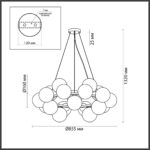 6508/20 MODERNI LN26 170 чёрный, белый, бронза Люстра E14 20*40W 220V MELONA — изображение 3