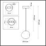 5084/5L L-VISION ODL25 561 хром/прозрачный/металл/акрил Подвес LED 5W 4000K 250Лм JEMSTONE — изображение 2