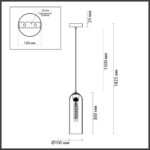 4805/1 PENDANT ODL21 407 никель/дымчатый Подвес E27 1*60W VOSTI — изображение 2