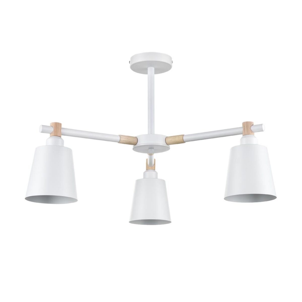 cc2e1a8469ad2f0fe3d6d5fd827c3d2a 8097/3C MODERNI LN26 342 белый/белый металл, дерево/металл Люстра потолочная Е27 3*60W 220V ROSALINA — изображение 1