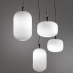 4754/1 PENDANT ODL21 411 белый/черный Подвес E27 60W ROOFI