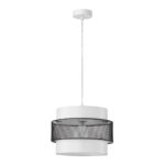 8002/1A MODERNI LN25 000 белый, черный металл/металл, текстиль Подвес Е27 60W 220V ANIMAISA