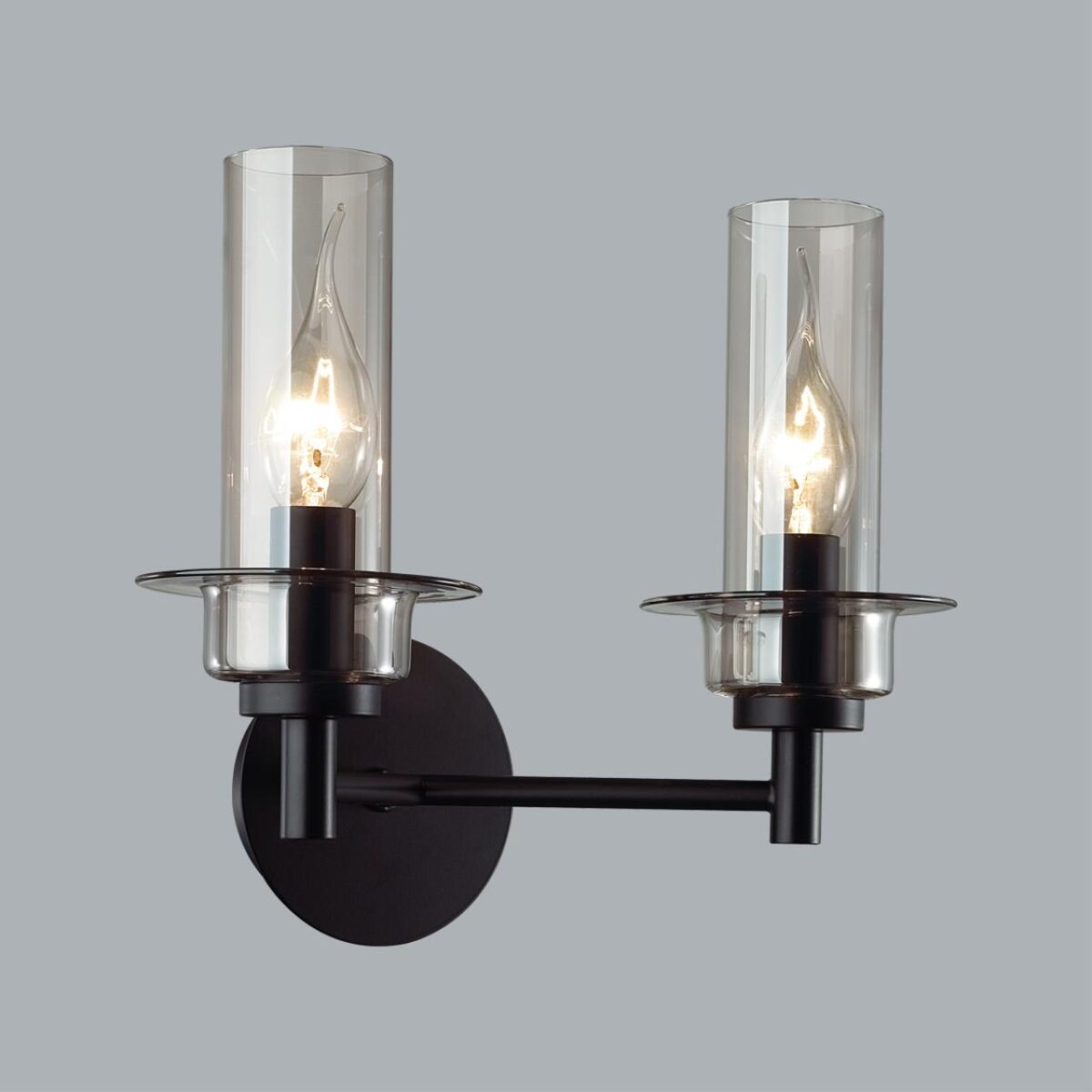 6555/2W CLASSI LN26 100 черный/дымчатый/металл/стекло Бра E14 2*40W 220V MADONNA — изображение 3