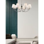 8283/5 CLASSI LN26 051 никель/белый, металл/керамика/текстиль Люстра Е14 5*40W 220V KENTUKI — изображение 2