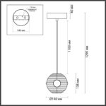 5041/12L L-VISION ODL24 531 черн./золото/дымчатый/металл/стеко Подвес LED 12W 4000К 1526Лм TRONI — изображение 2