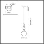 6526/1 MODERNI LN26 360 чёрный Подвес E14 1*40W 220V SUNDAY — изображение 2