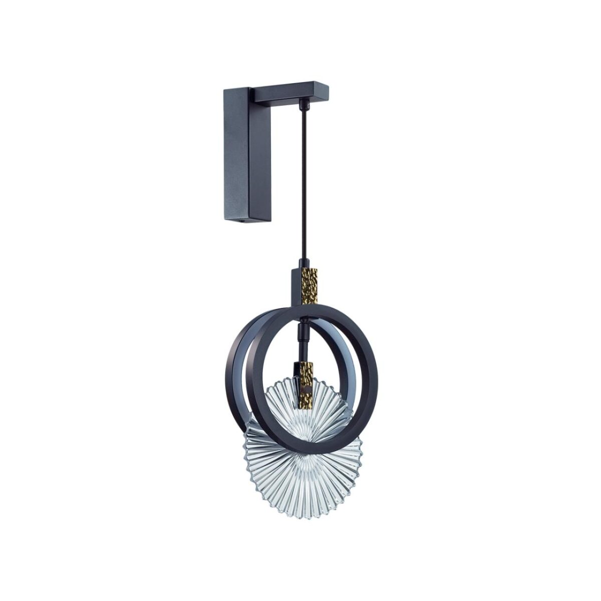 5421/17WL HIGHTECH ODL_EX25 083 черный/золото/металл/стекло Настенный светильник LED 17W 3000K 986Лм MERCURY — изображение 1