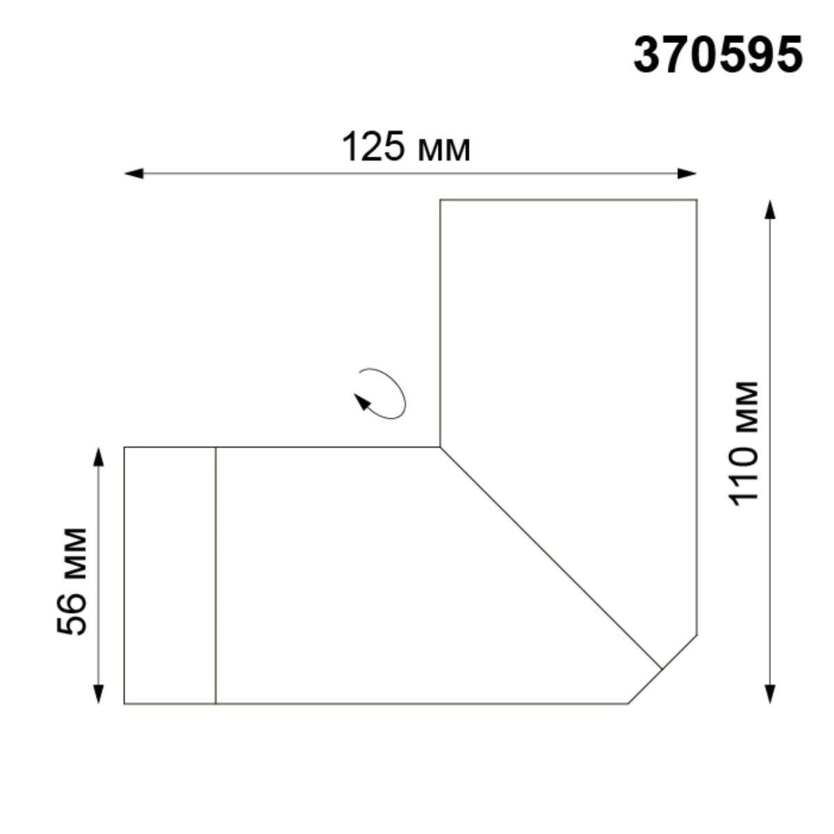 370595 OVER NT19 462 матовый белый Накладной светильник IP20 GU10 50W 220-240V ELITE — изображение 2