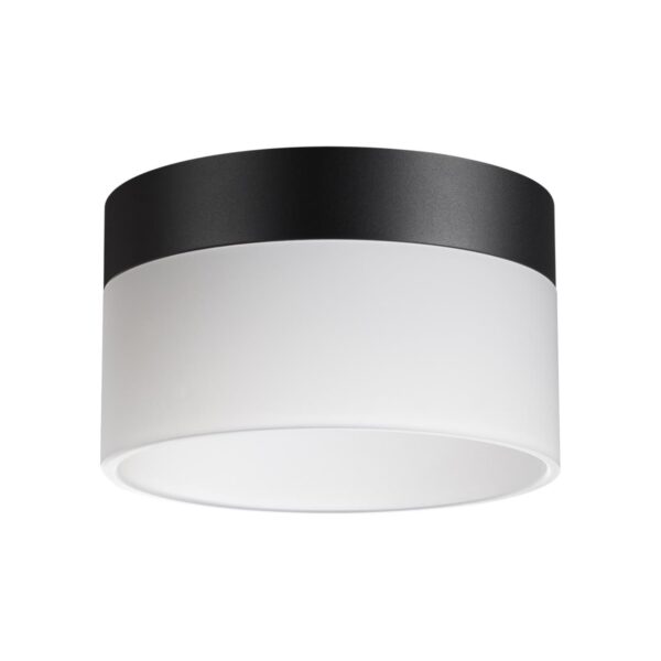 359446 OVER NT24 390 черный Светильник накладной светодиодный IP20 LED 18W 220-240V 4000K 1170Лм AURA