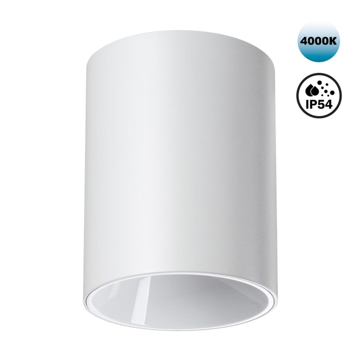 359421 OVER NT24 430 белый Светильник накладной влагозащищённый IP54 LED 15W 170-265V 4000К 1350Лм RECTE — изображение 1