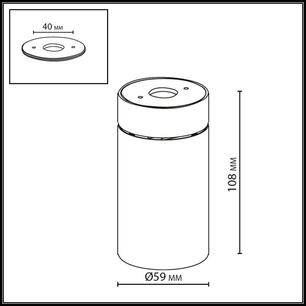e06d5aec227b81e23c8e5de2ddd8753a 7132/7CL HIGHTECH ODL26 325 Потолочный светильник черный/металл IP20 LED 7W 525Лм 3000K 36° 220-240V TURNO — изображение 1