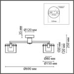 6587/5C MODERNI LN26 133 золото/прозрачный, металл/стекло Люстра потолочная E14 5*40W 220V VERDI — изображение 2
