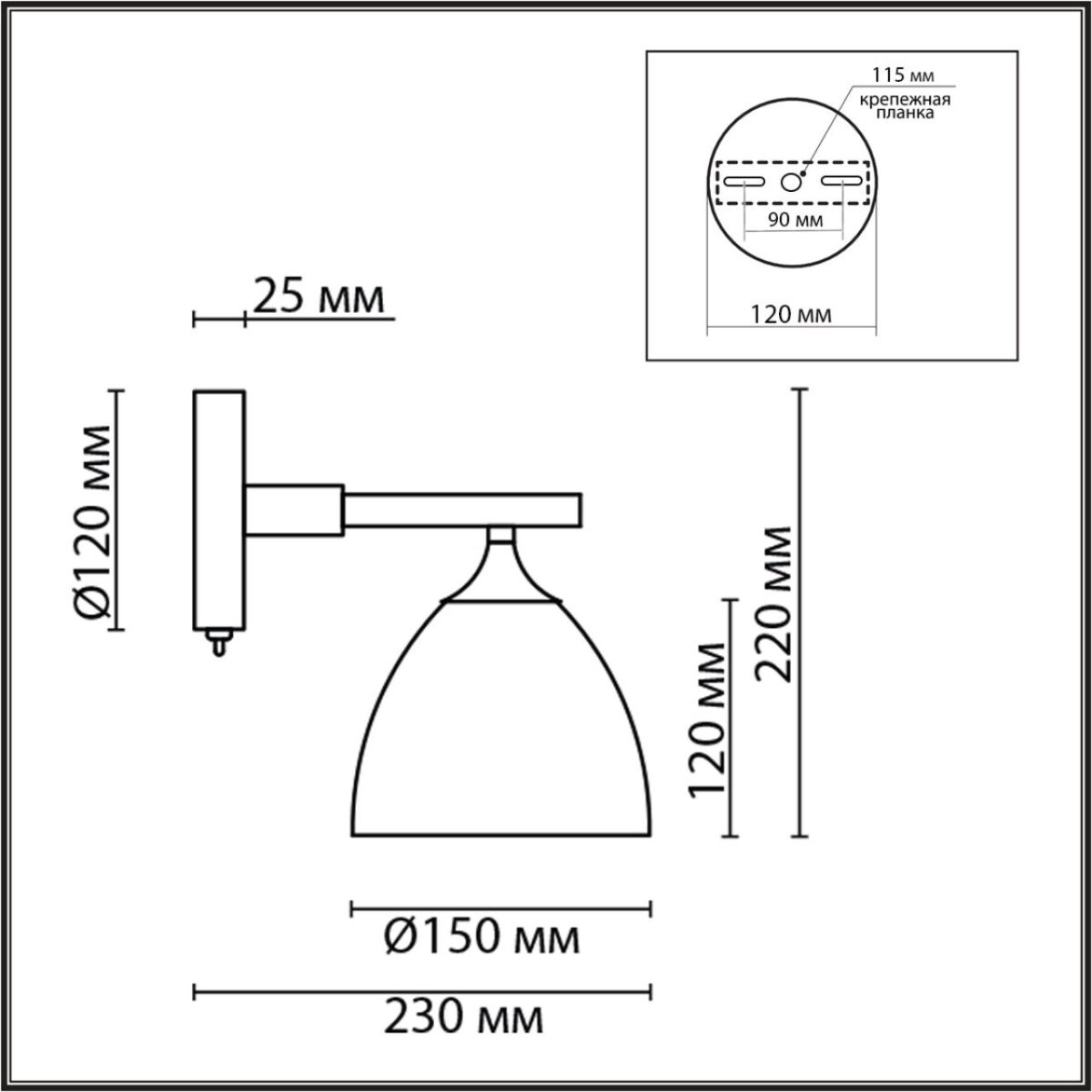 8095/1W MODERNI LN26 340 белый/белый металл, дерево/металл Бра Е27 1*60W 220V COLANGE — изображение 3