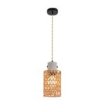 8366/1A ECO LN26 327 черный/серый/бежевый, бетон/металл/джутовый шнур Подвес E27 LED 10W 220V BOHO — изображение 3