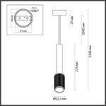 4238/1 HIGHTECH ODL22 321 черный/металл Подвесной светильник IP20 LED GU10 max 10W MEHARI — изображение 2