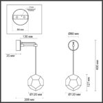 4305/7WL HIGHTECH ODL22 000 золото Настенный светильник LED 7W 420Лм IP20 BINGO — изображение 2