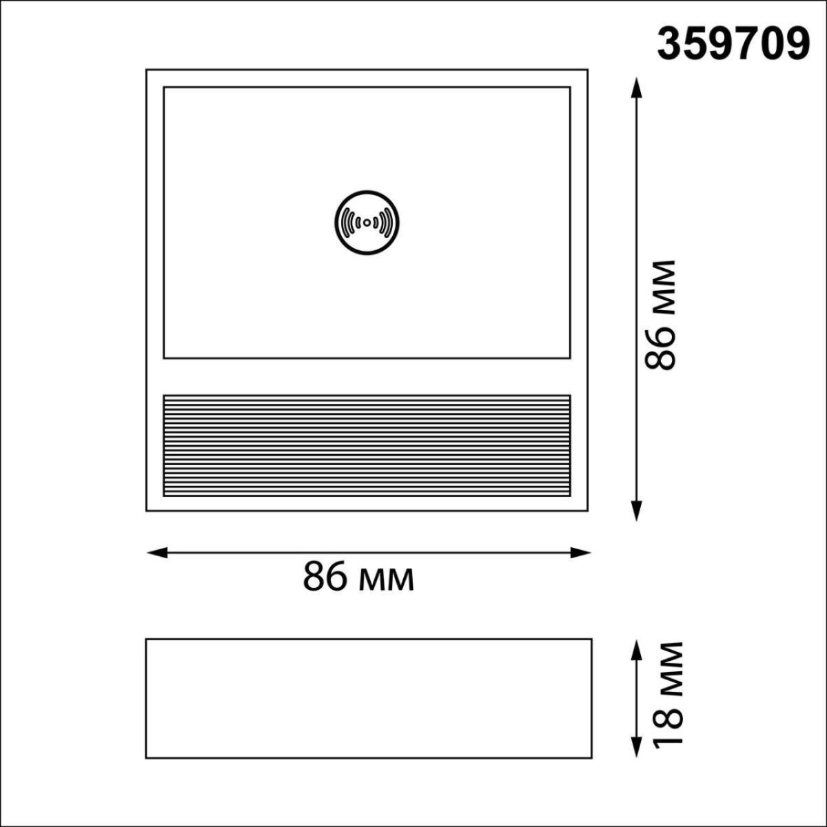 359709 OVER NT25 434 белый Светильник накладной сенсорный для лестниц IP20  LED 0.4W 3000К 1000mAh Li-ion, 5V VESPERA — изображение 3