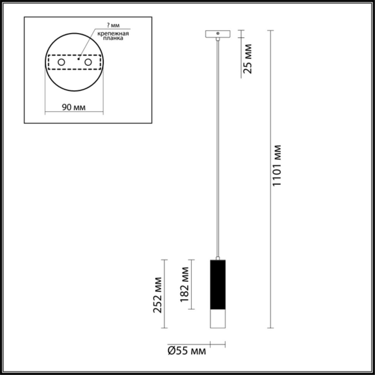 eab11e77ffdc6fa6f3f2648b0ea547b9 3876/1L HIGHTECH ODL19 399 черный с золотом Подвесной светильник GU10 1*50W 220V KIKO — изображение 1