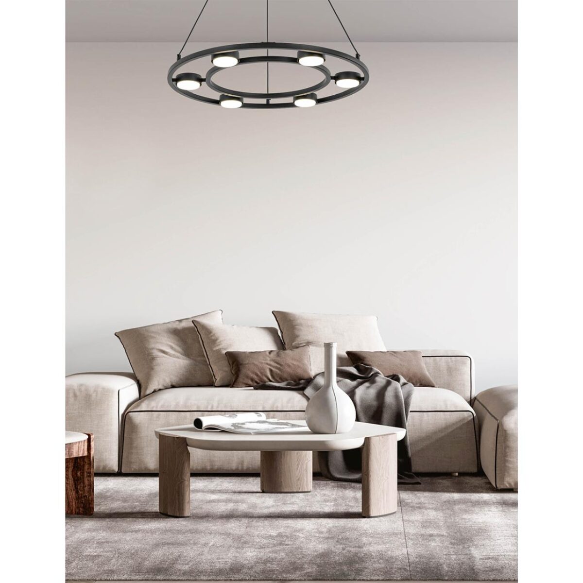 8340/6 MODERNI LN26 254 черный, металл Люстра подвесная GX53 LED 6*7W 220V TORINA — изображение 1