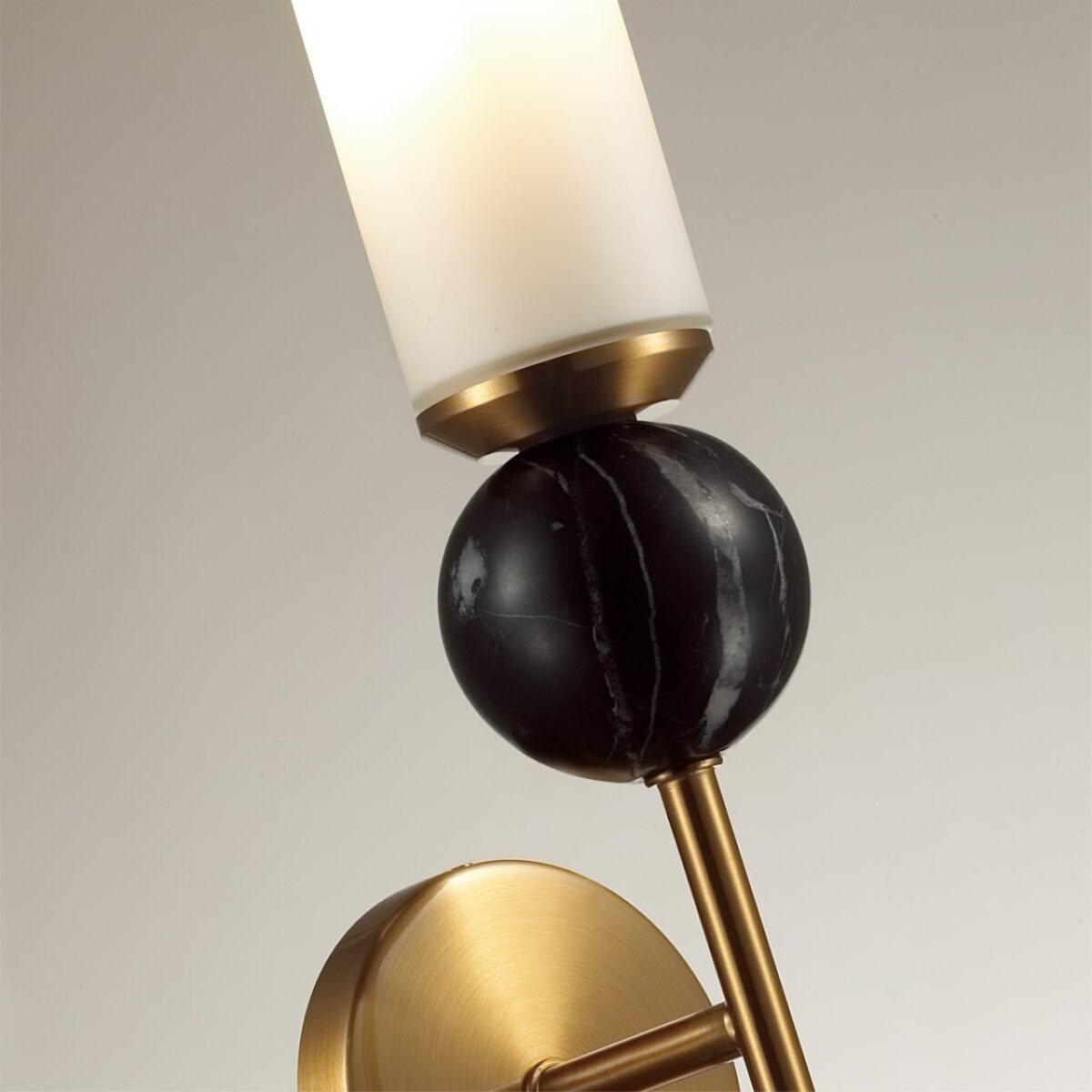 4361/1W MIDCENT ODL25 173 Настенный светильник под латунь/металл/стекло/черный мрамор IP20 1*E14 40W 220V LOLLA — изображение 3