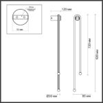 6633/18WL HIGHTECH ODL24 285 металл/черный/акрил Настенный светильник IP20 LED 18W 3000K 220V MEMFI — изображение 2