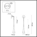 4278/1W L-VISION ODL21 241 прозрачн/золот фольг-ние Настенный светильник IP20 GU10 LED max 6W GOTA — изображение 3