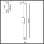 7105/10WL NATURE ODL25 683 настенный светильник металл IP54 LED 2*5W 3000K 85-265V TUBUS — изображение 3
