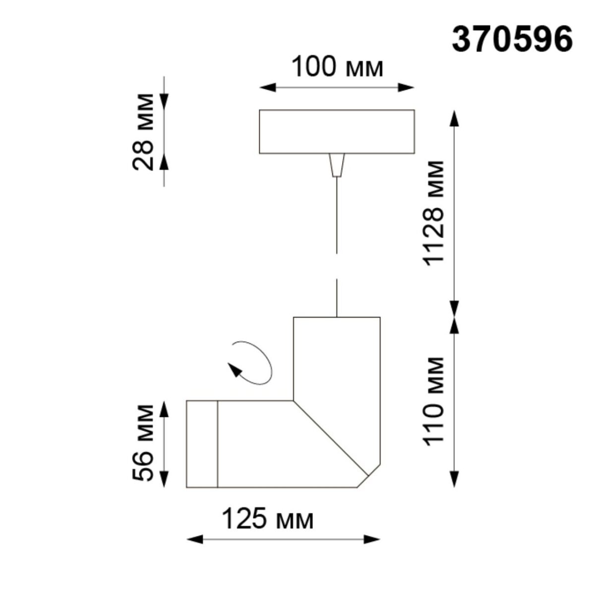 370596 OVER NT19 462 матовый белый Накладной светильник IP20 GU10 50W 220-240V ELITE — изображение 2