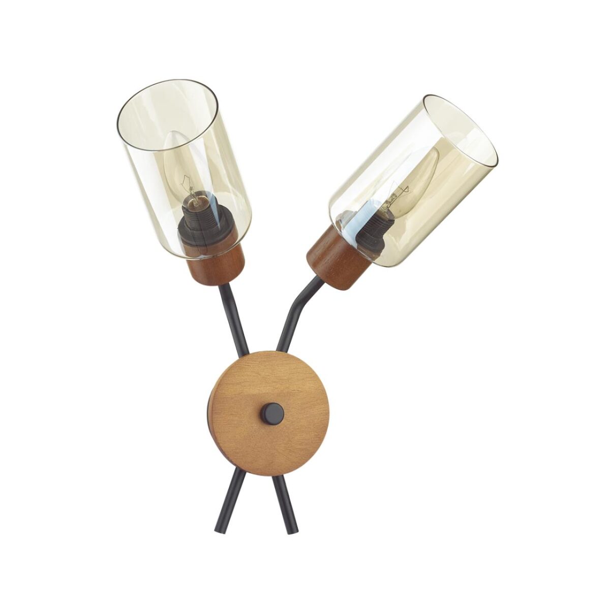 f5ecb151dbee6430530600a954da47e0 4492/2W COUNTY LN20 000 черный, дерево Бра E14 2*60W 220V FERN — изображение 1