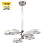 5451/99L L-VISION ODL_EX26 белый/никель/металл/керамика/акрил Люстра LED 99W 2000К/3000K/4000K Rivera