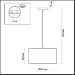 3745/2 MODERNI LN26 525 никель/белый, металл/текстиль Подвес E27 2*60W 220V NIKKI — изображение 3