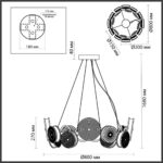 5412/95L L-VISION ODL_EX24 141 золотой/разноцветный/металл/стекло Люстра LED 95W 4000K 6400lm CARAMELLA