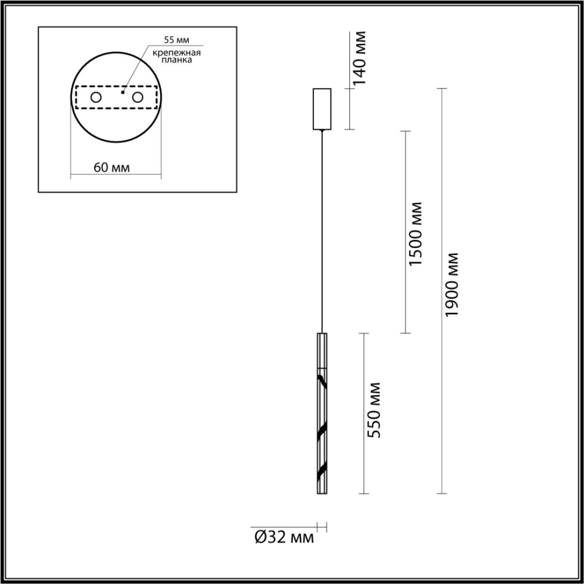 6694/4L L-VISION ODL25 237 Подвесной светильник хром/металл/хрусталь IP20 LED 4W 240Лм 4000K ALETTA — изображение 2
