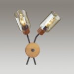 4492/2W COUNTY LN20 000 черный, дерево Бра E14 2*60W 220V FERN — изображение 3