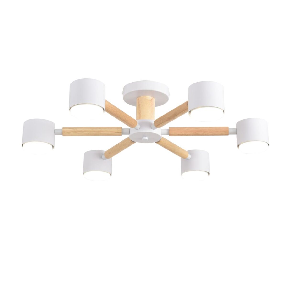 8306/6C COMFI LN26 333 белый, дерево/металл Светильник потолочный GX53 LED 6*7W 220V VUDI — изображение 3