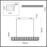 5071/40L HALL ODL24 595 золото/прозрачный/металл/хрусталь/стекло Люстра LED 40W 3700K VERSION