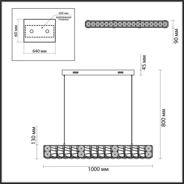 5071/40L HALL ODL24 595 золото/прозрачный/металл/хрусталь/стекло Люстра LED 40W 3700K VERSION