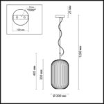 4751/1 PENDANT ODL21 411 белый/черный Подвес E27 60W ROOFI — изображение 2