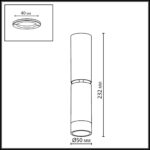 7134/8CL HIGHTECH ODL26 324 Потолочный светильник бронза/металл IP20 LED 8W 720Лм 3000K 24° 220-240V LIGO