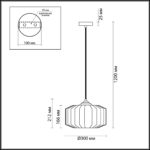 4782/1 PENDANT ODL21 409 бордовый/бронзовый Подвес E27 60W BINGA — изображение 2