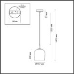 6551/1A SUSPENTIONI LN26 387 матовое золото Подвес E14 1*40W 220V ELLIE — изображение 2