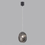 5038/1 MODERN ODL24 367 черный/дымчатый/металл/стекло Подвес G9 1*40W MUSSELS — изображение 4